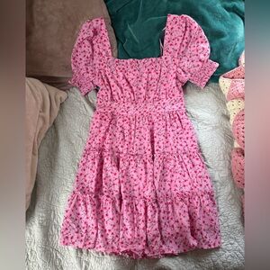 Blu Pepper Pink Floral Dress